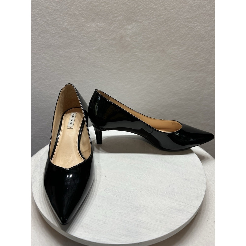 Alex Marie Noelle Black 2" High Heel Shoes Size 7M EUC